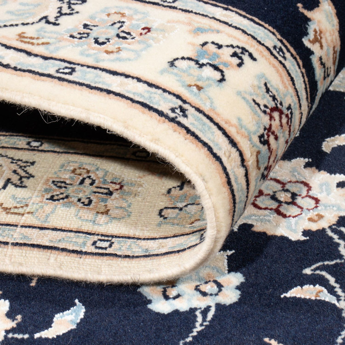 Runner Perser Rug - Nain - Royal - 207 x 80 cm - dark blue