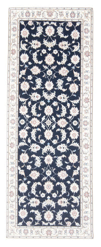 Runner Perser Rug - Nain - Royal - 203 x 79 cm - dark blue