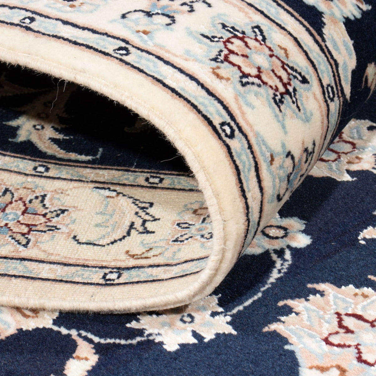 Runner Perser Rug - Nain - Royal - 205 x 80 cm - dark blue