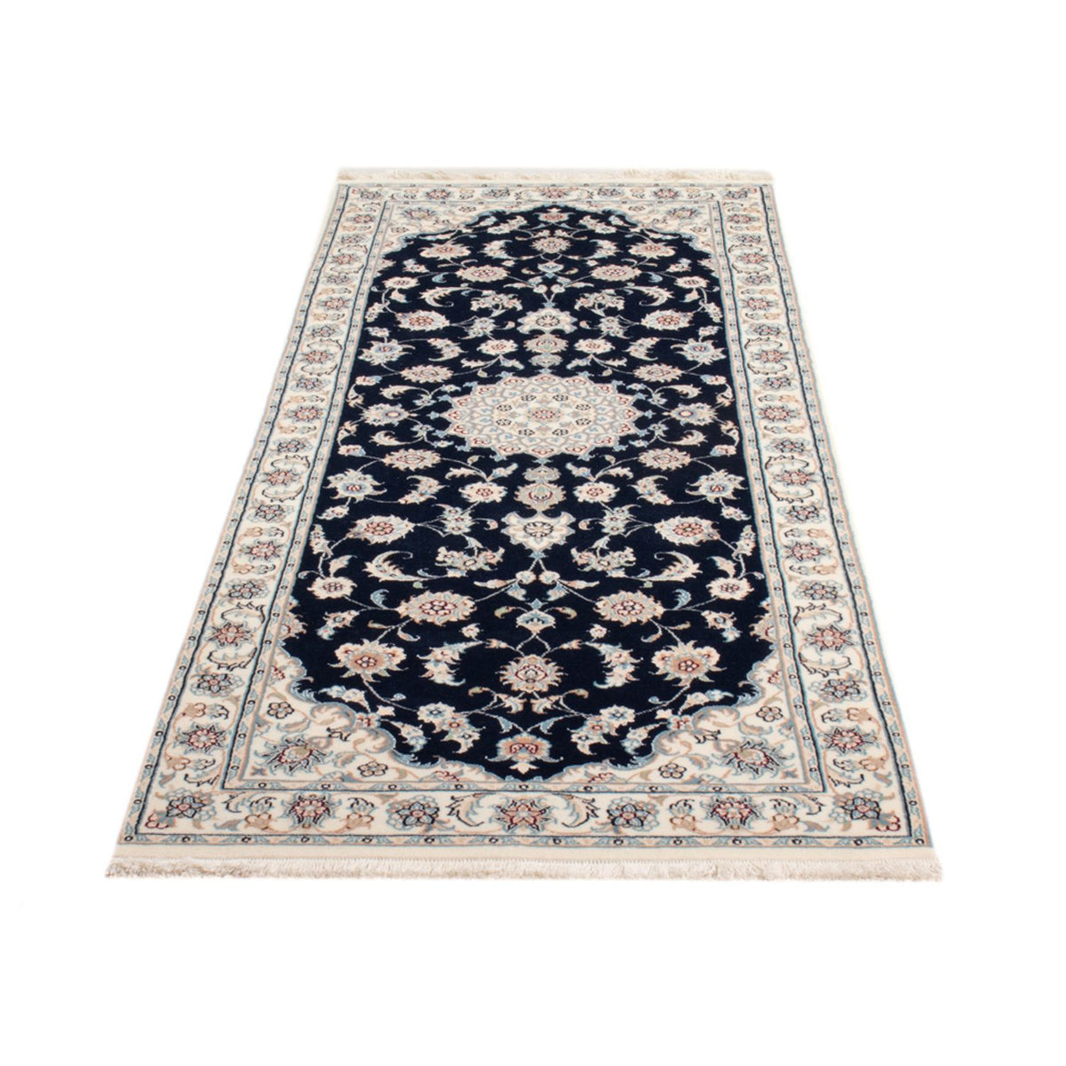 Runner Perser Rug - Nain - Royal - 201 x 78 cm - dark blue