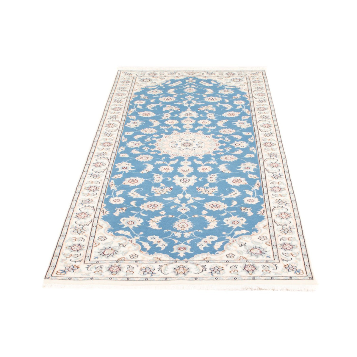 Runner Perser Rug - Nain - Royal - 197 x 82 cm - light blue