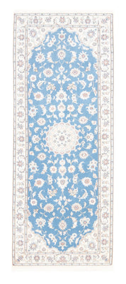 Runner Perser Rug - Nain - Royal - 204 x 82 cm - light blue