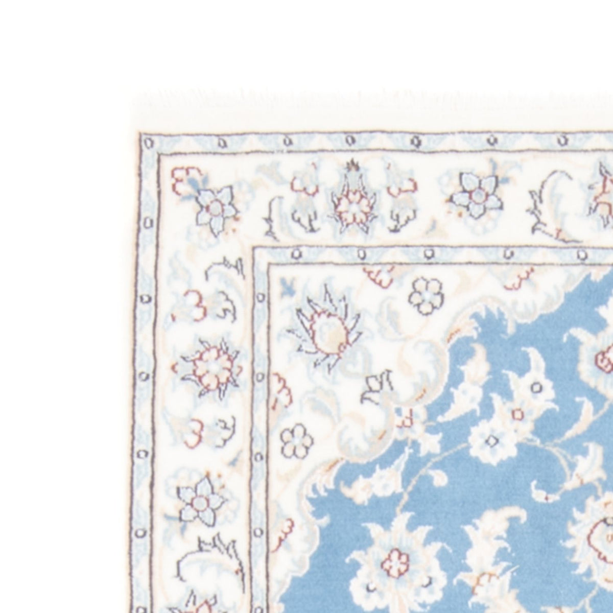 Runner Perser Rug - Nain - Royal - 204 x 82 cm - light blue