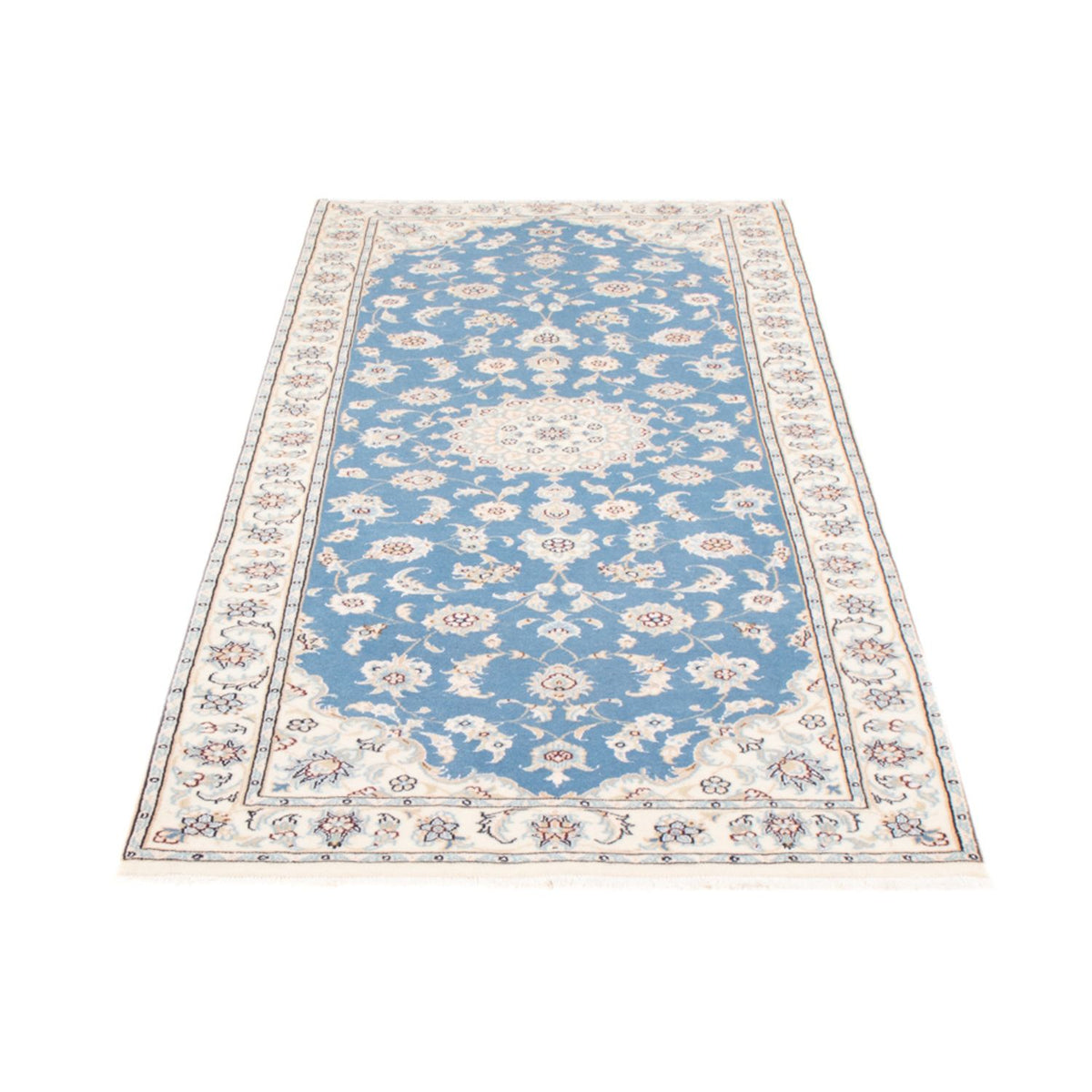 Runner Perser Rug - Nain - Royal - 204 x 82 cm - light blue