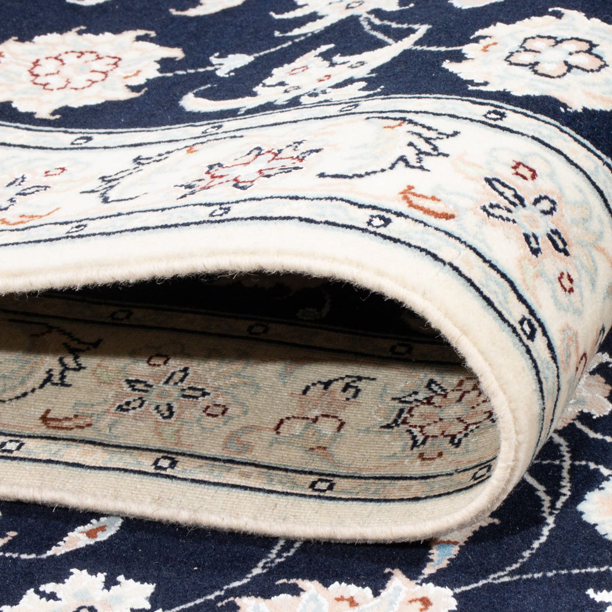 Runner Perser Rug - Nain - Premium - 248 x 83 cm - dark blue