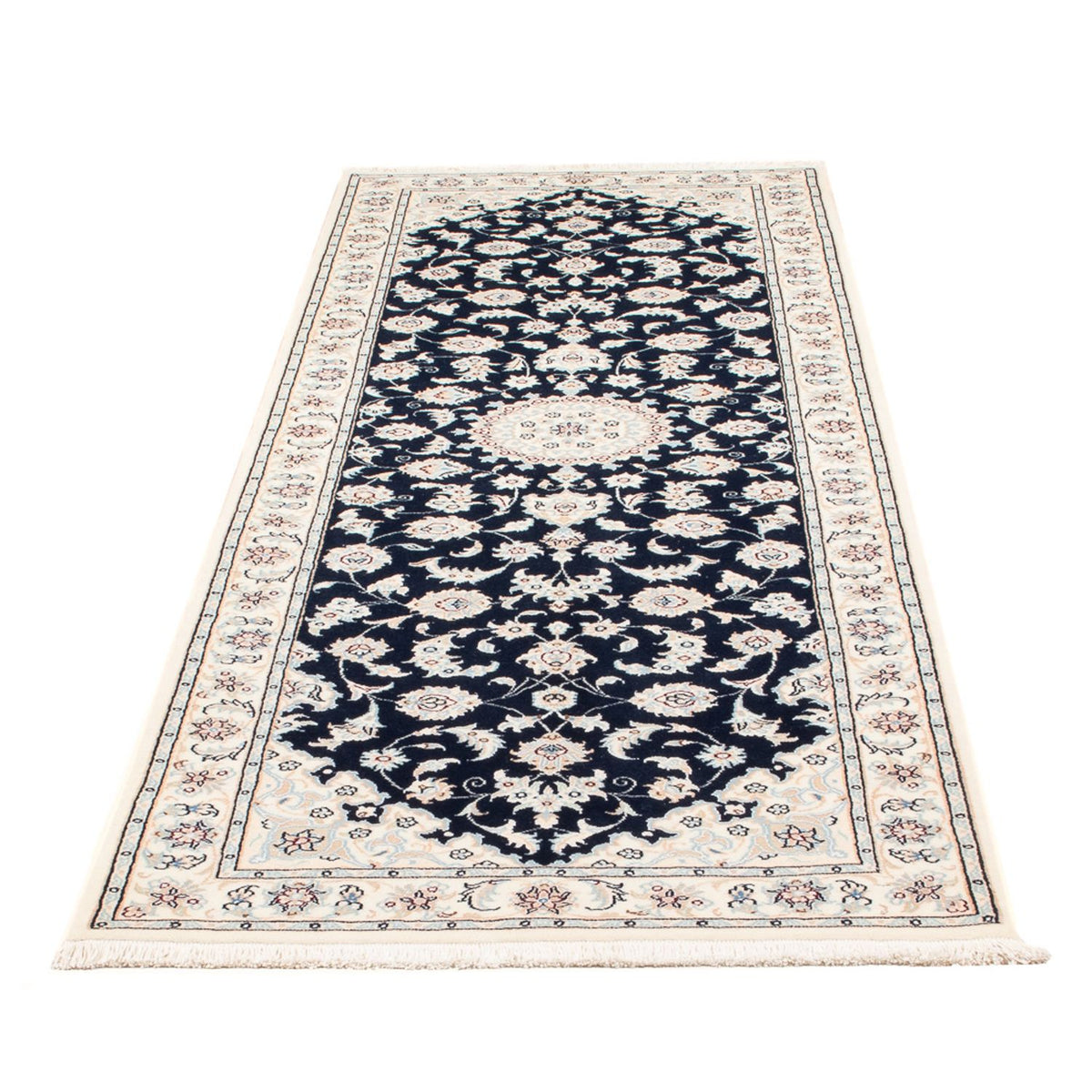 Runner Perser Rug - Nain - Premium - 241 x 83 cm - dark blue