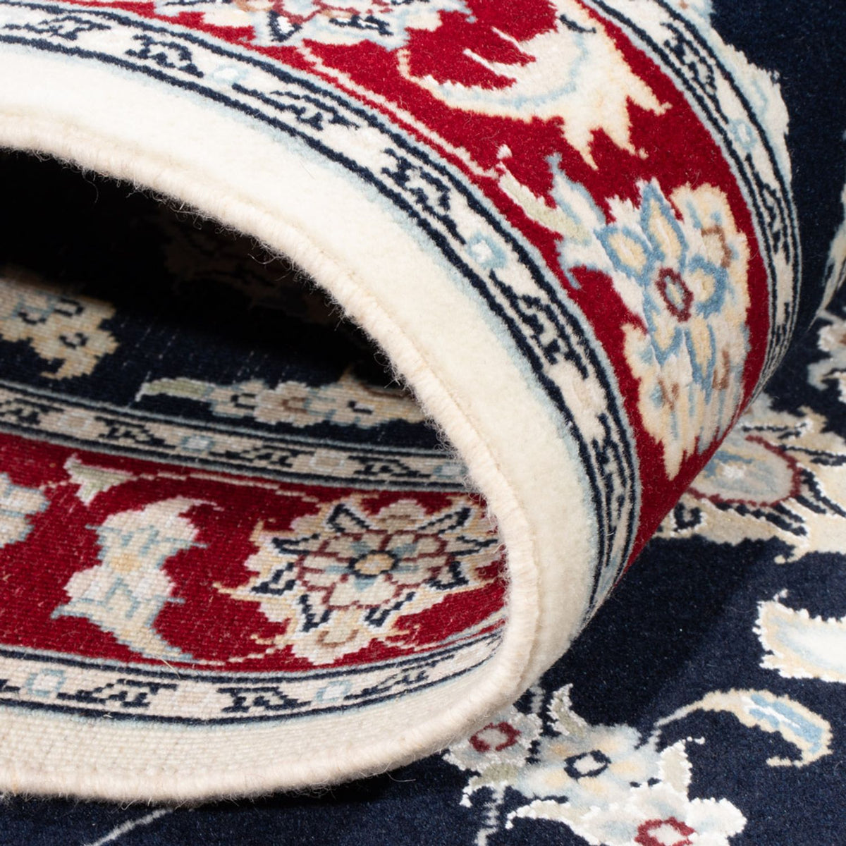 Runner Perser Rug - Nain - Royal - 203 x 81 cm - dark blue