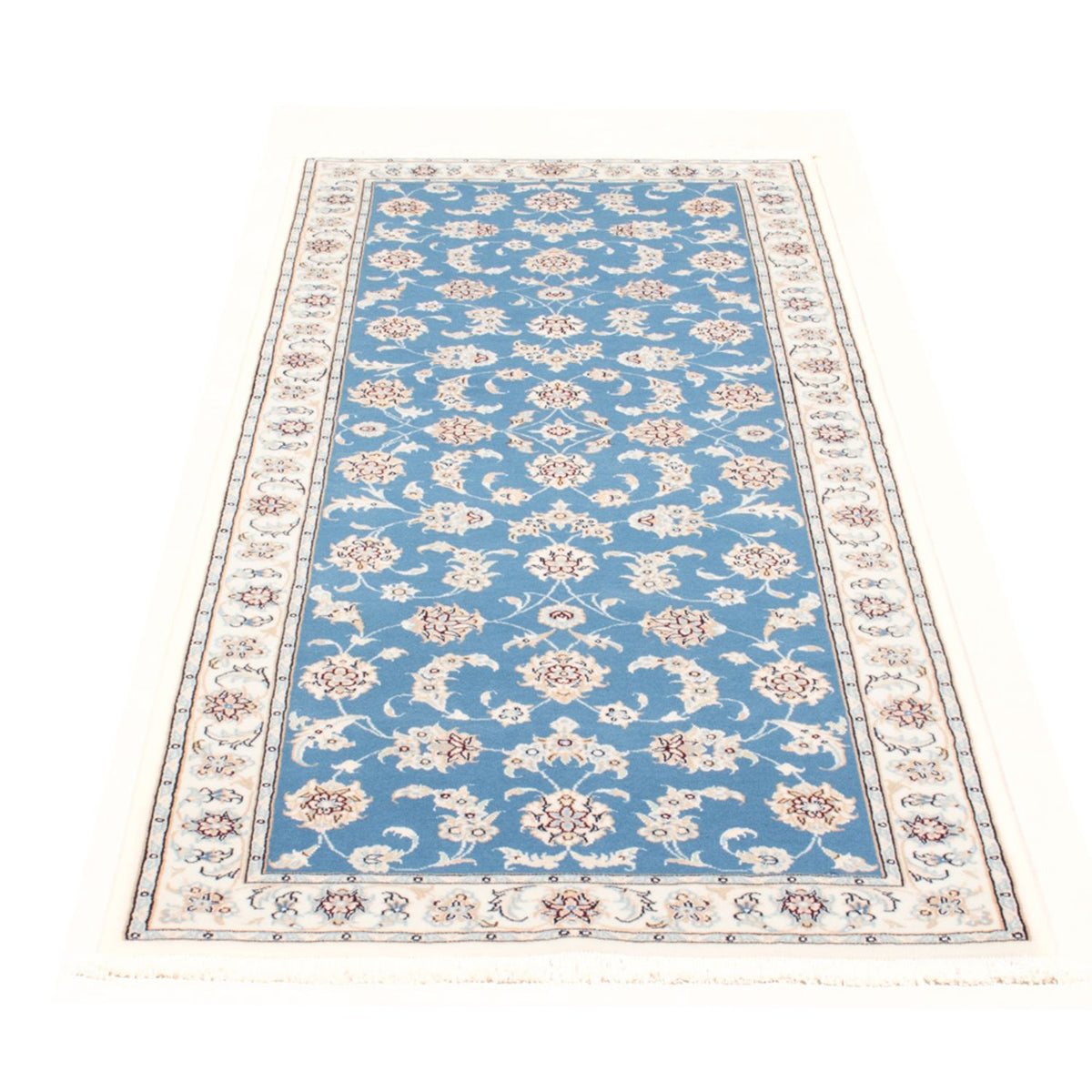Runner Perser Rug - Nain - Royal - 200 x 80 cm - light blue