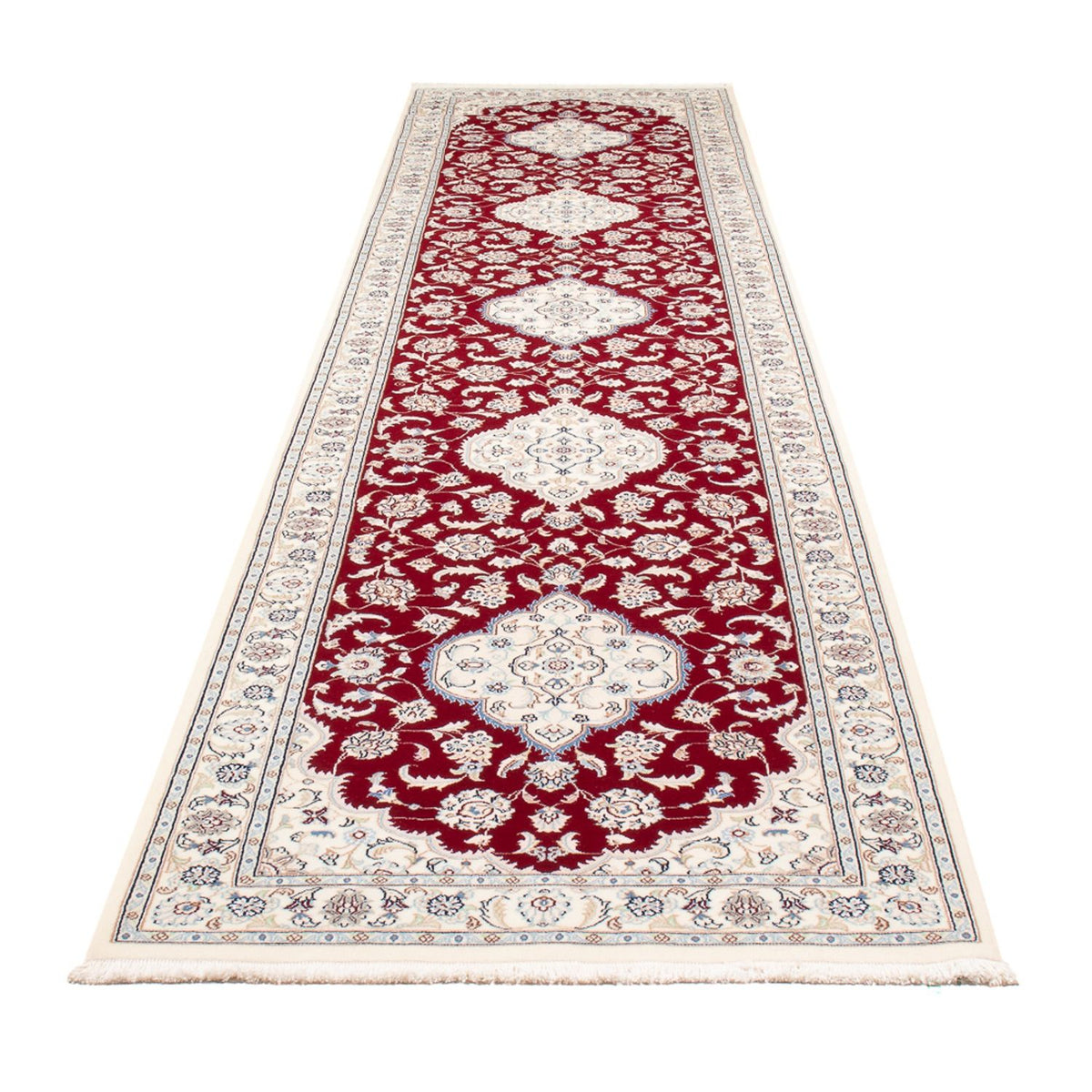 Runner Perser Rug - Nain - Premium - 390 x 89 cm - red