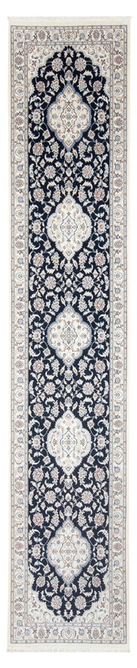 Runner Perser Rug - Nain - Premium - 388 x 88 cm - dark blue