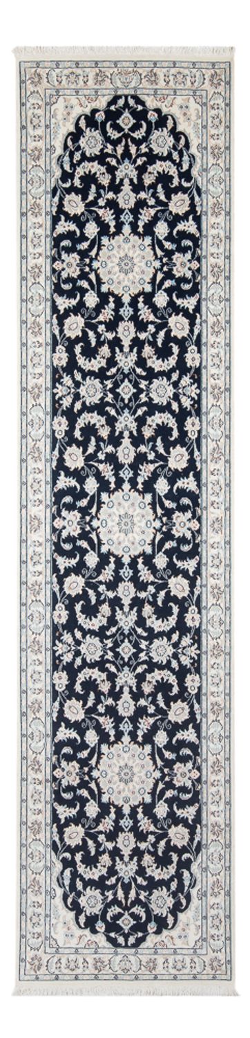 Runner Perser Rug - Nain - Premium - 302 x 80 cm - dark blue