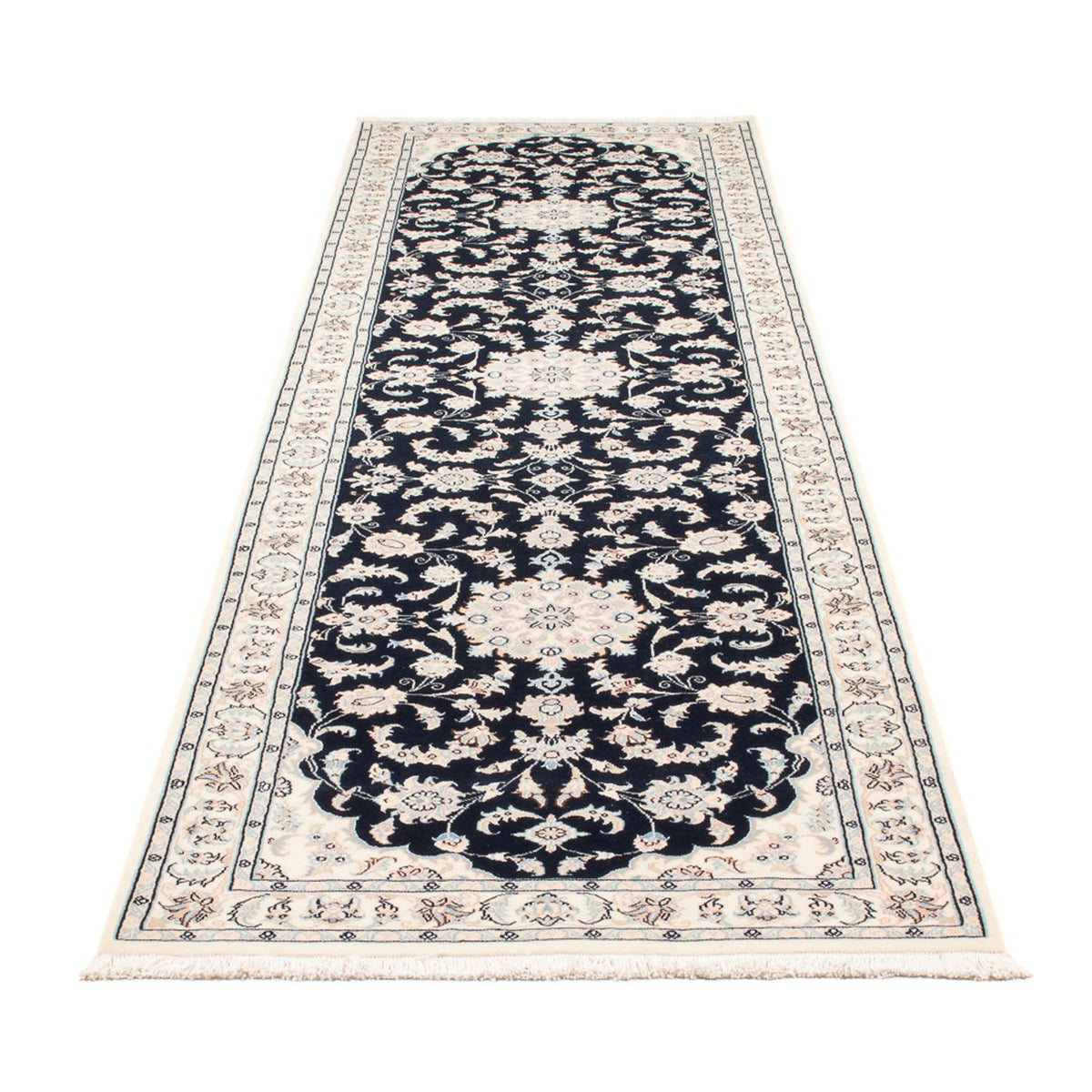 Runner Perser Rug - Nain - Premium - 302 x 80 cm - dark blue