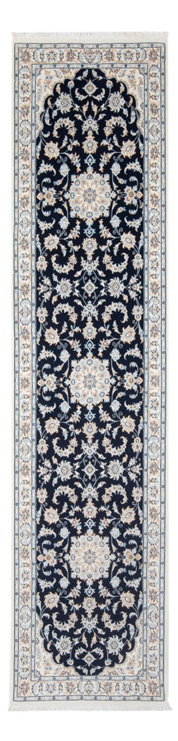 Runner Perser Rug - Nain - Premium - 302 x 83 cm - dark blue