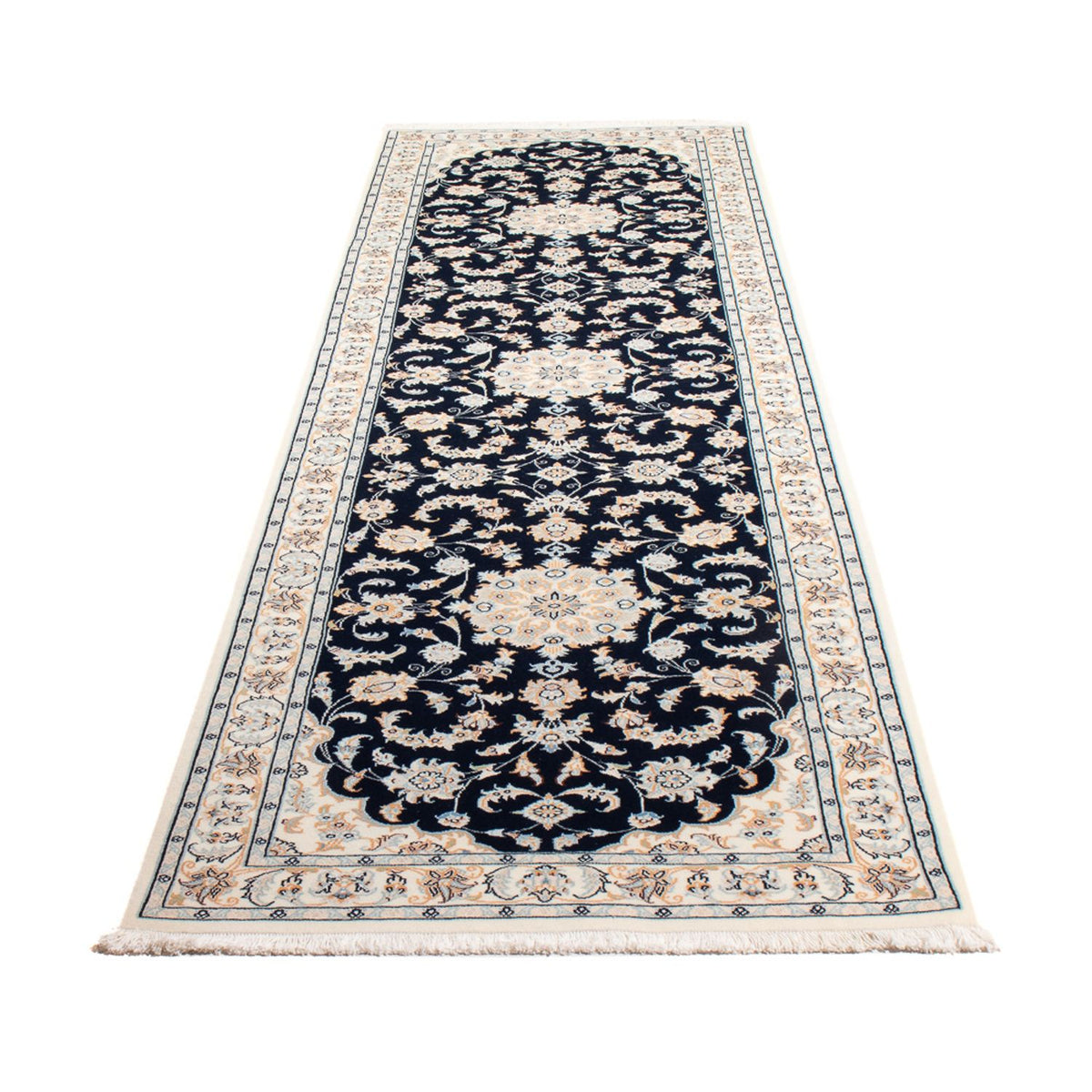 Runner Perser Rug - Nain - Premium - 302 x 83 cm - dark blue