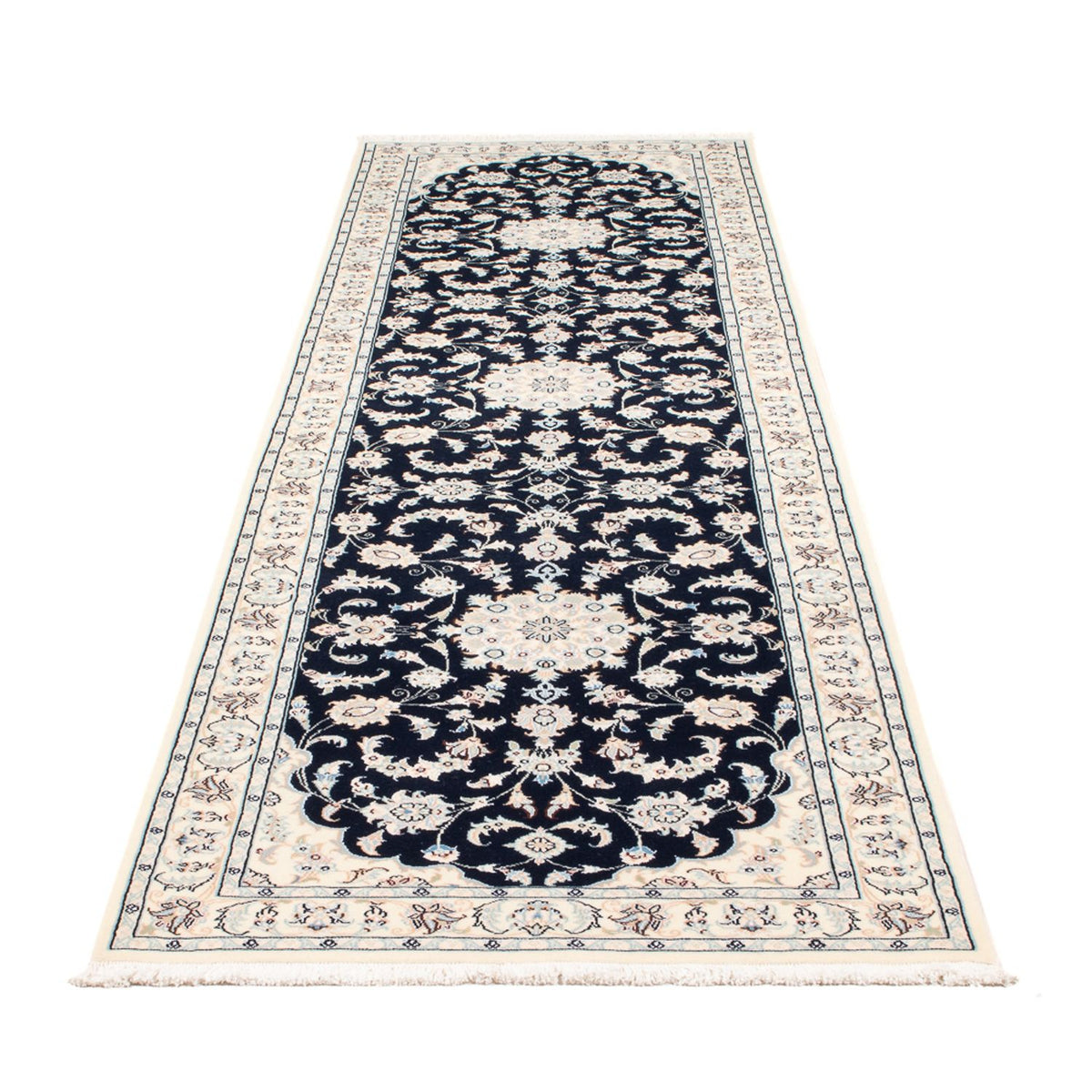 Runner Perser Rug - Nain - Premium - 296 x 81 cm - dark blue