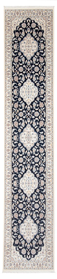 Runner Perser Rug - Nain - Premium - 400 x 90 cm - dark blue