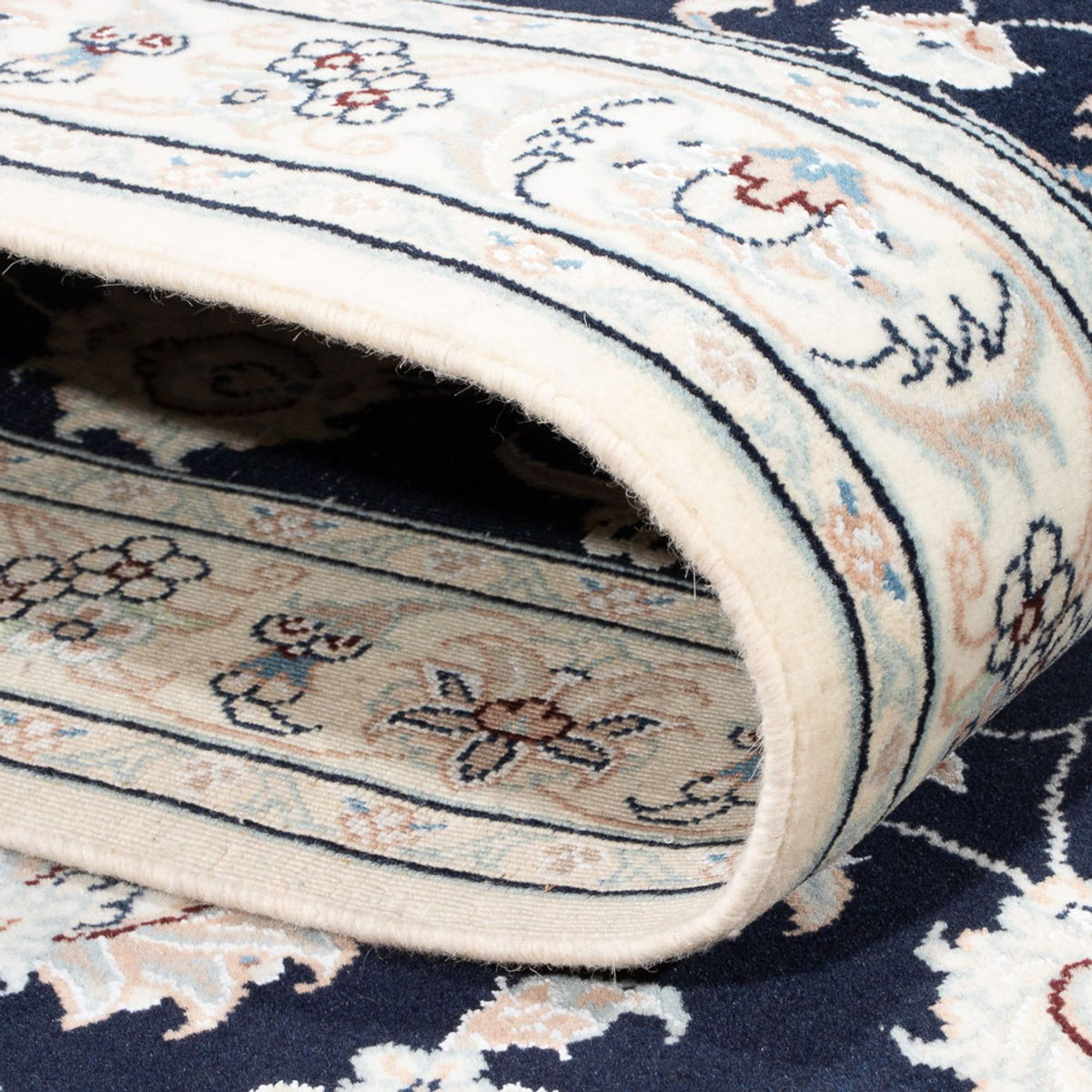 Runner Perser Rug - Nain - Premium - 302 x 80 cm - dark blue