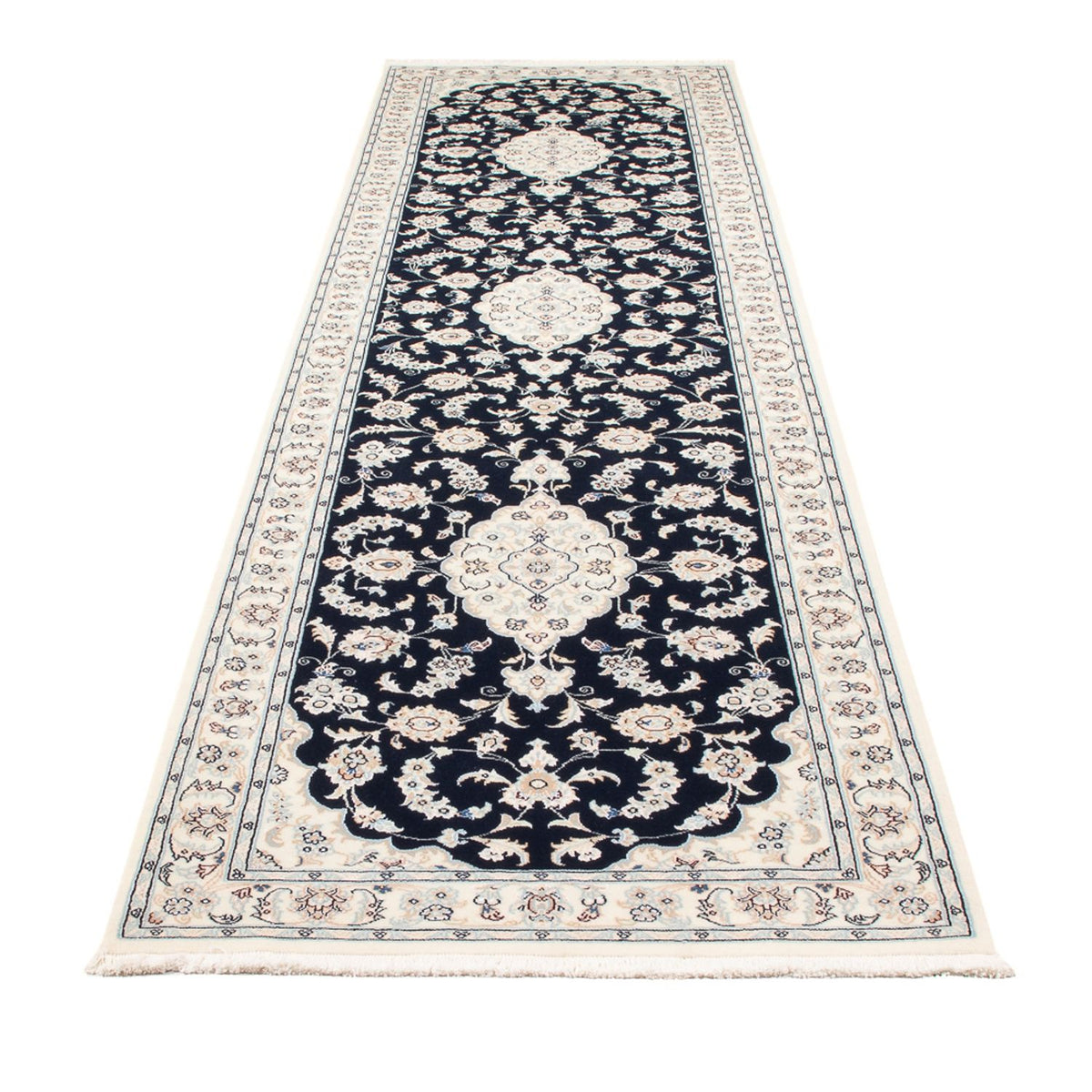 Runner Perser Rug - Nain - Premium - 344 x 90 cm - dark blue