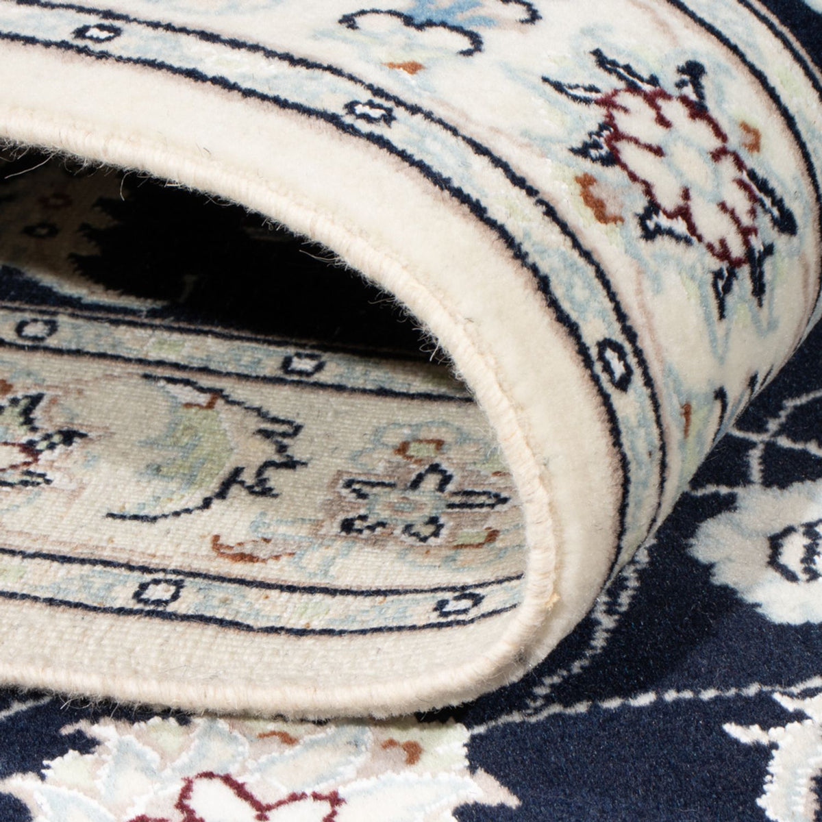 Runner Perser Rug - Nain - Royal - 195 x 81 cm - dark blue