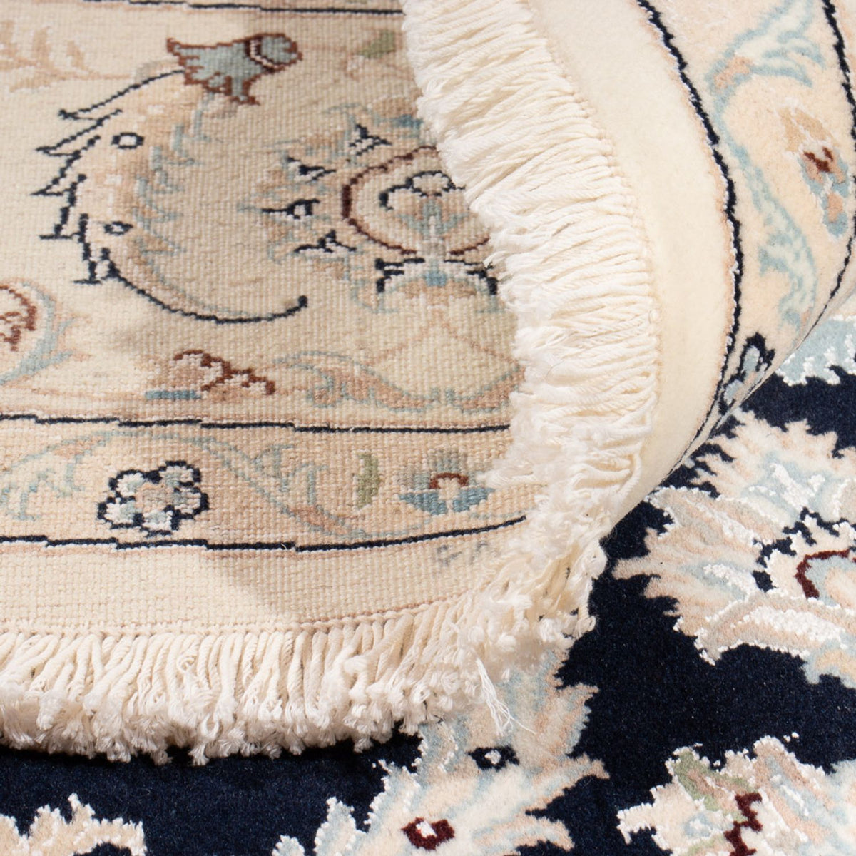 Perser Rug - Nain round  - 202 x 202 cm - dark blue