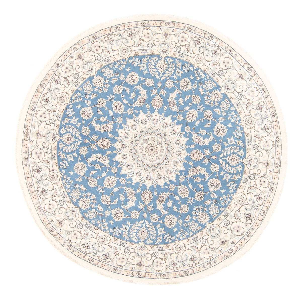Perser Rug - Nain round  - 200 x 200 cm - light blue