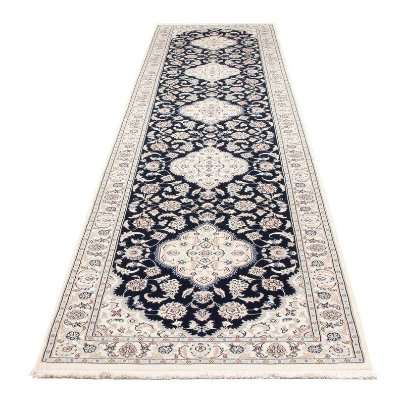Runner Perser Rug - Nain - Premium - 392 x 87 cm - dark blue