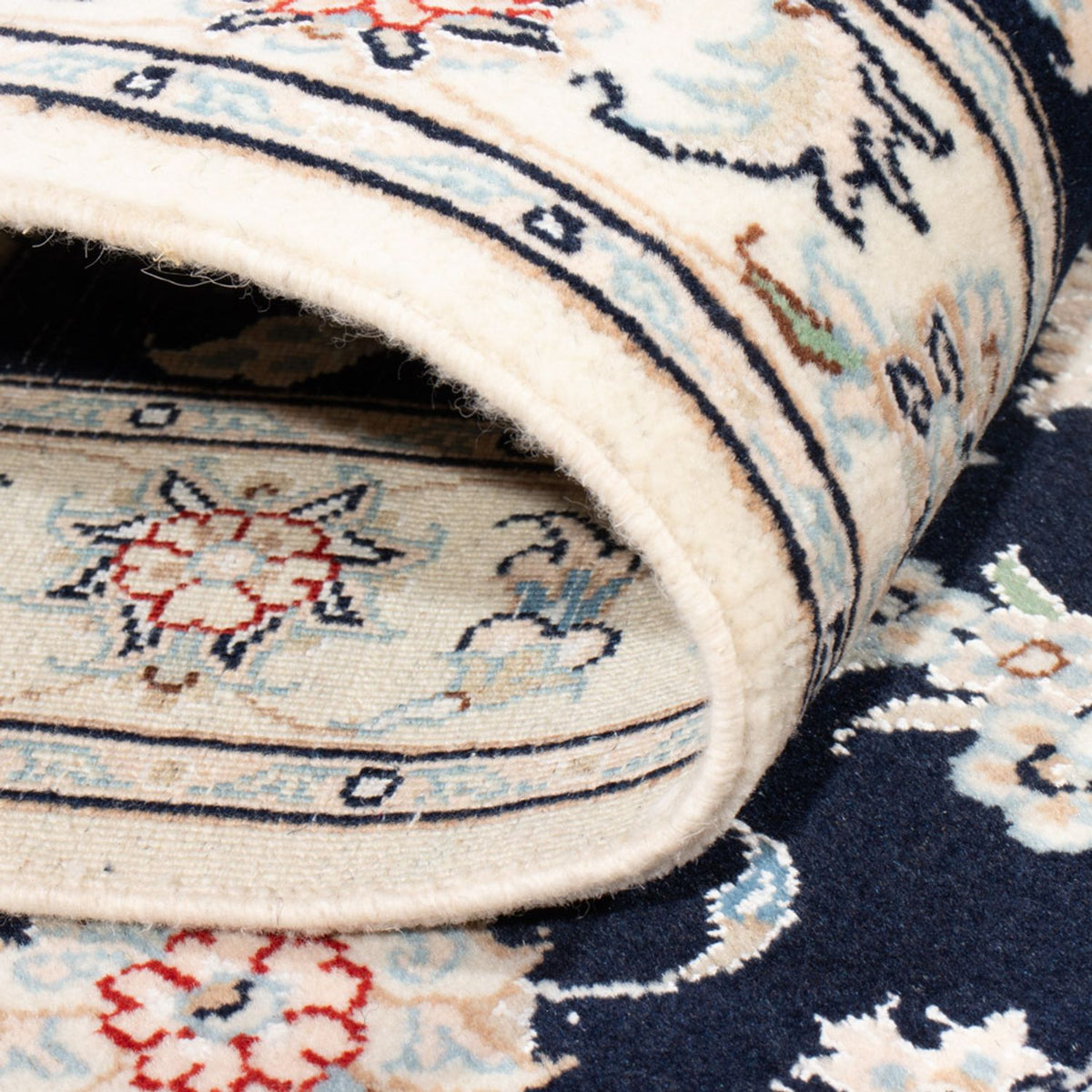 Runner Perser Rug - Nain - Royal - 203 x 80 cm - dark blue