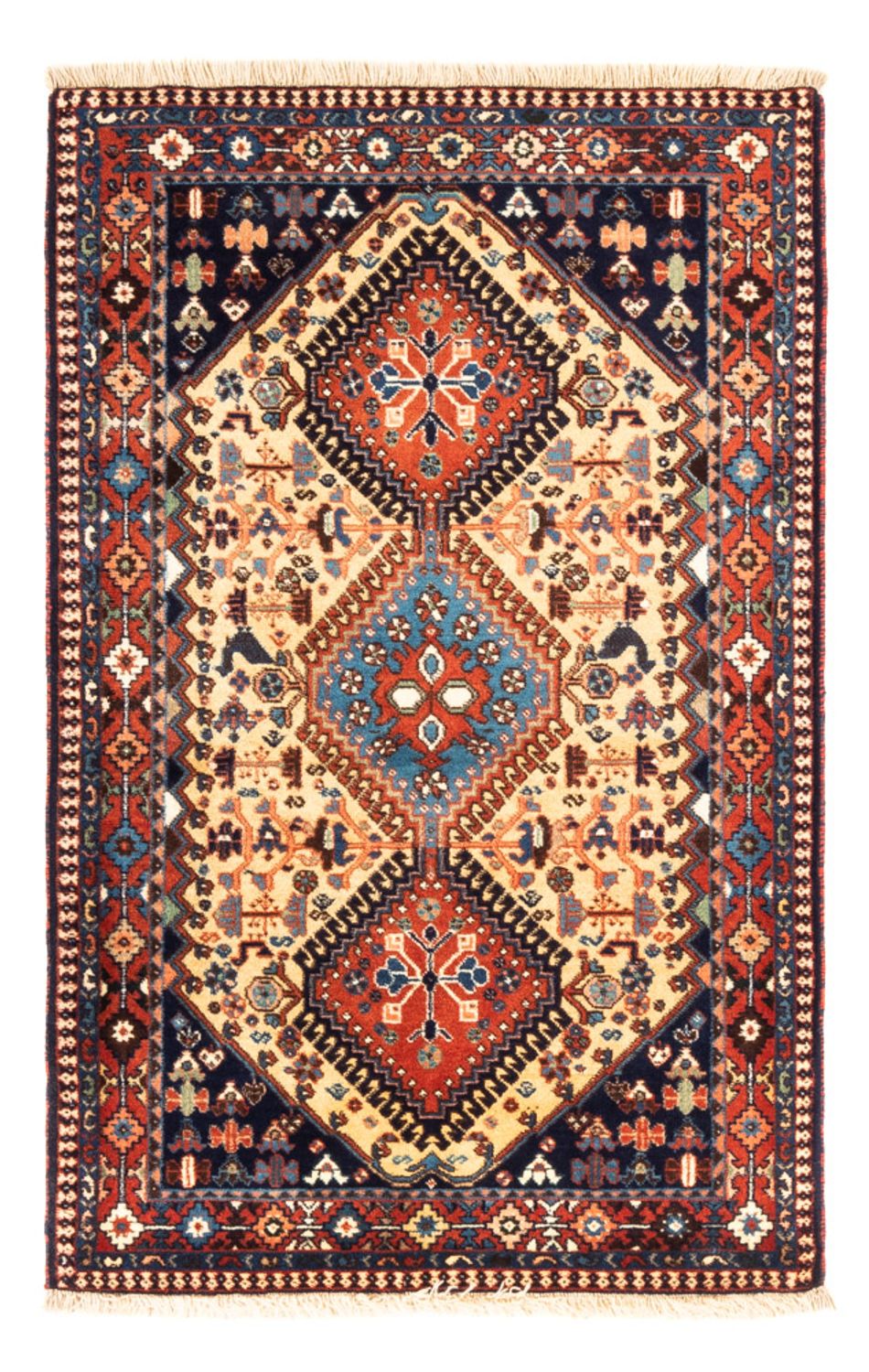 Perser Rug - Nomadic - 130 x 84 cm - cream