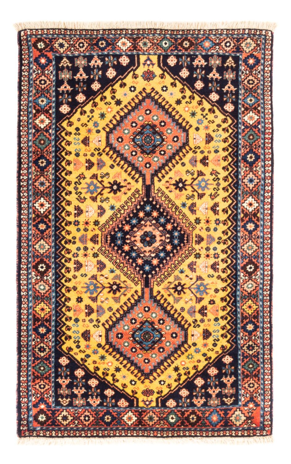 Perser Rug - Nomadic - 133 x 82 cm - yellow