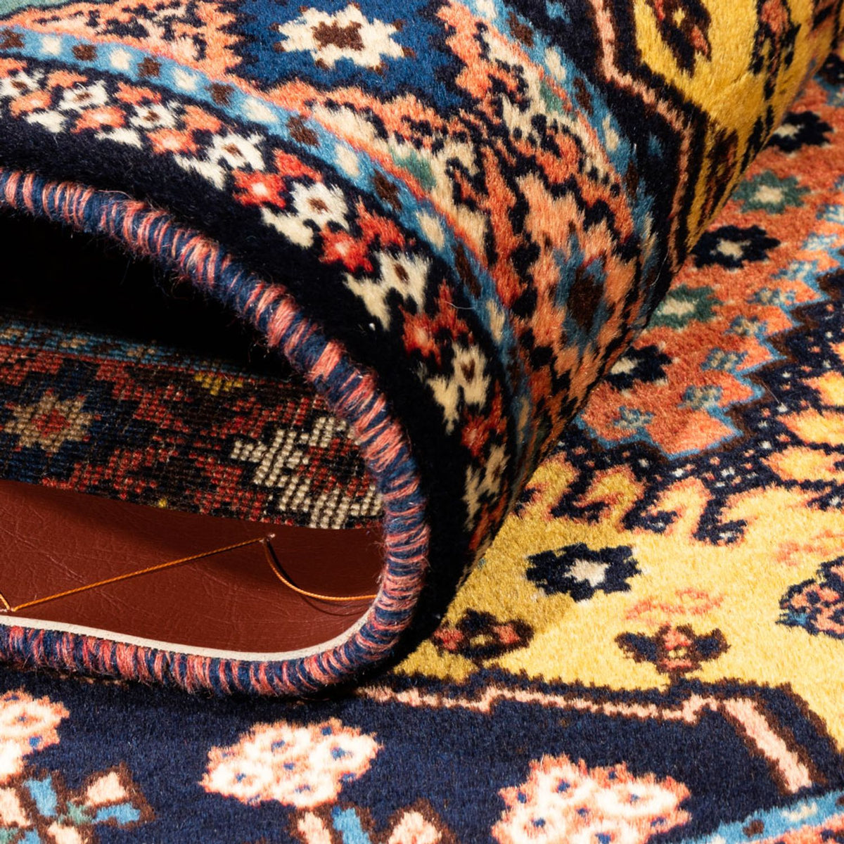 Perser Rug - Nomadic - 133 x 82 cm - yellow