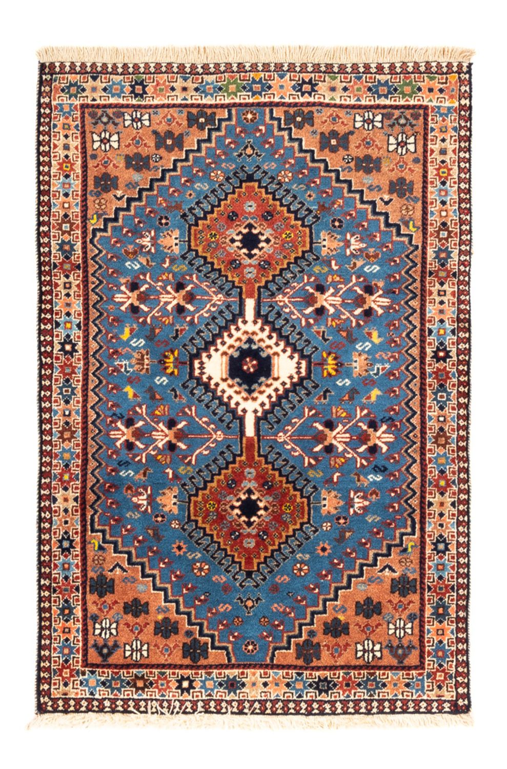 Perser Rug - Nomadic - 122 x 83 cm - blue
