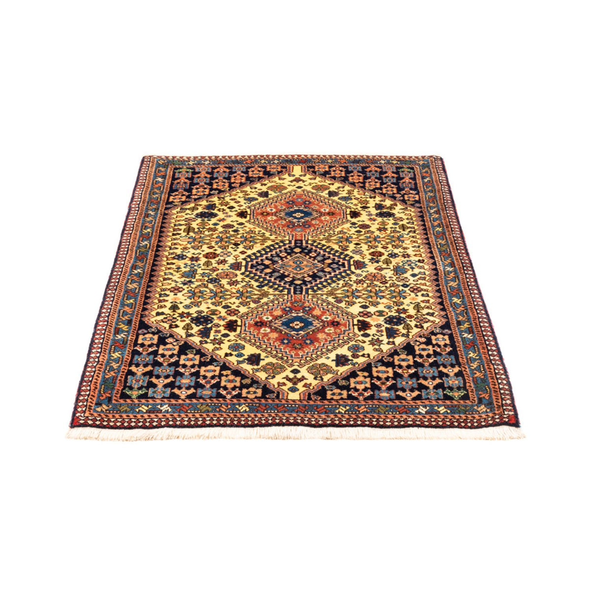 Perser Rug - Nomadic - 130 x 85 cm - yellow