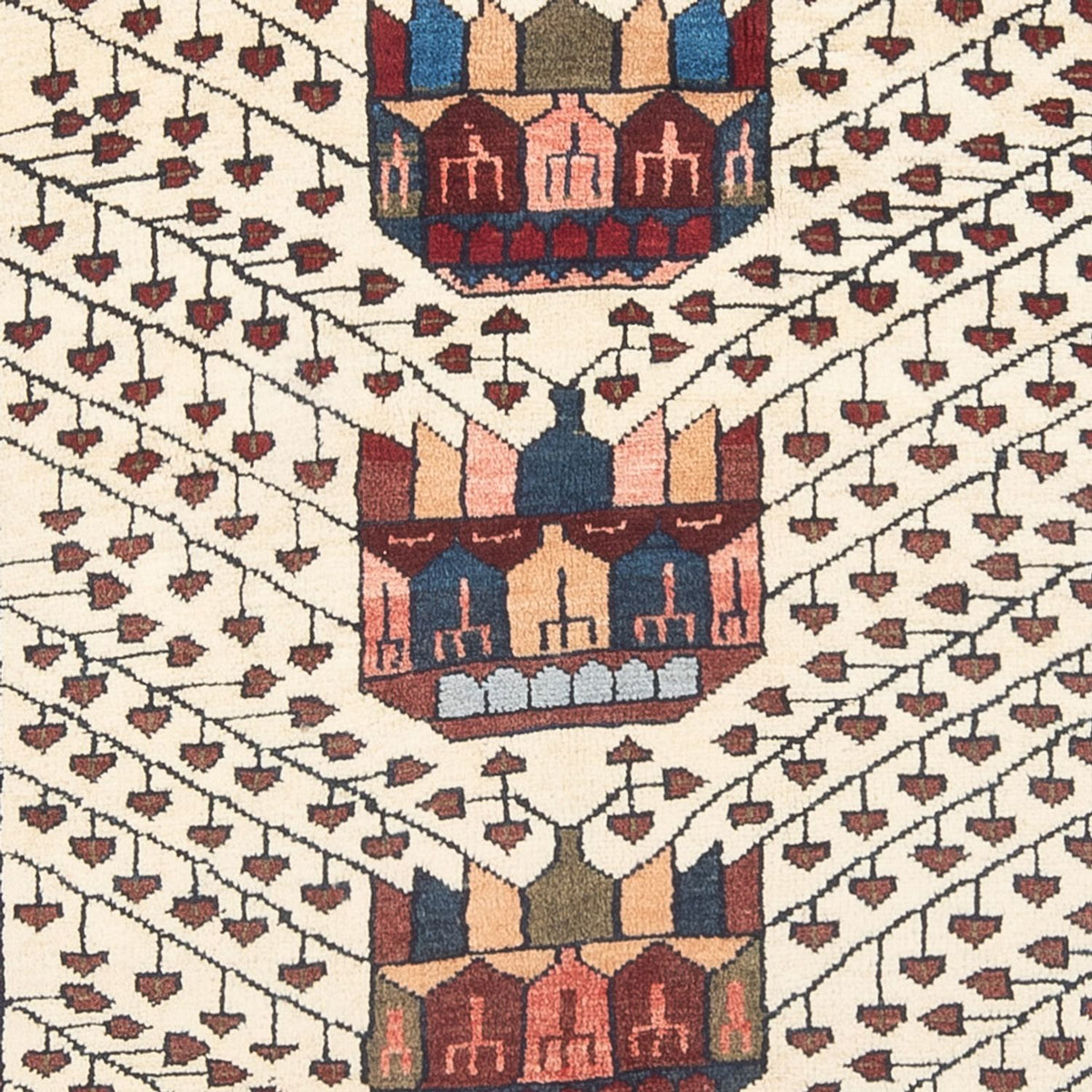 Perser Rug - Nomadic - 206 x 124 cm - cream