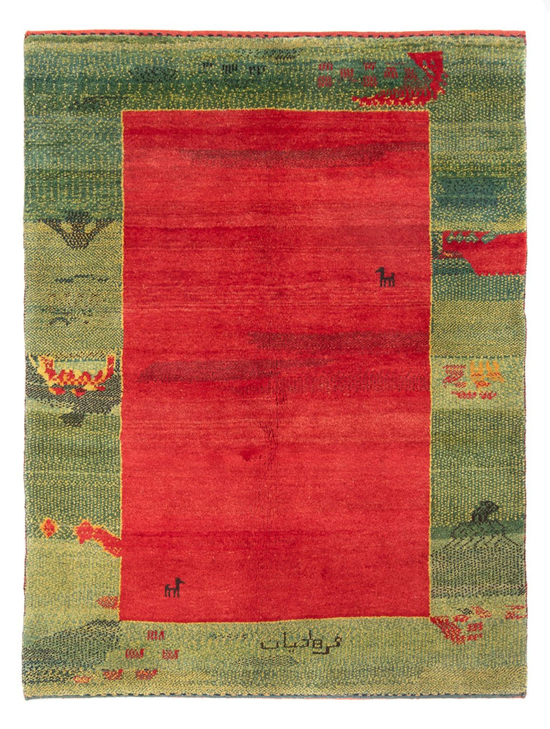 Persian Gabbeh Rug 198x152cm - Perserteppich Wollteppich