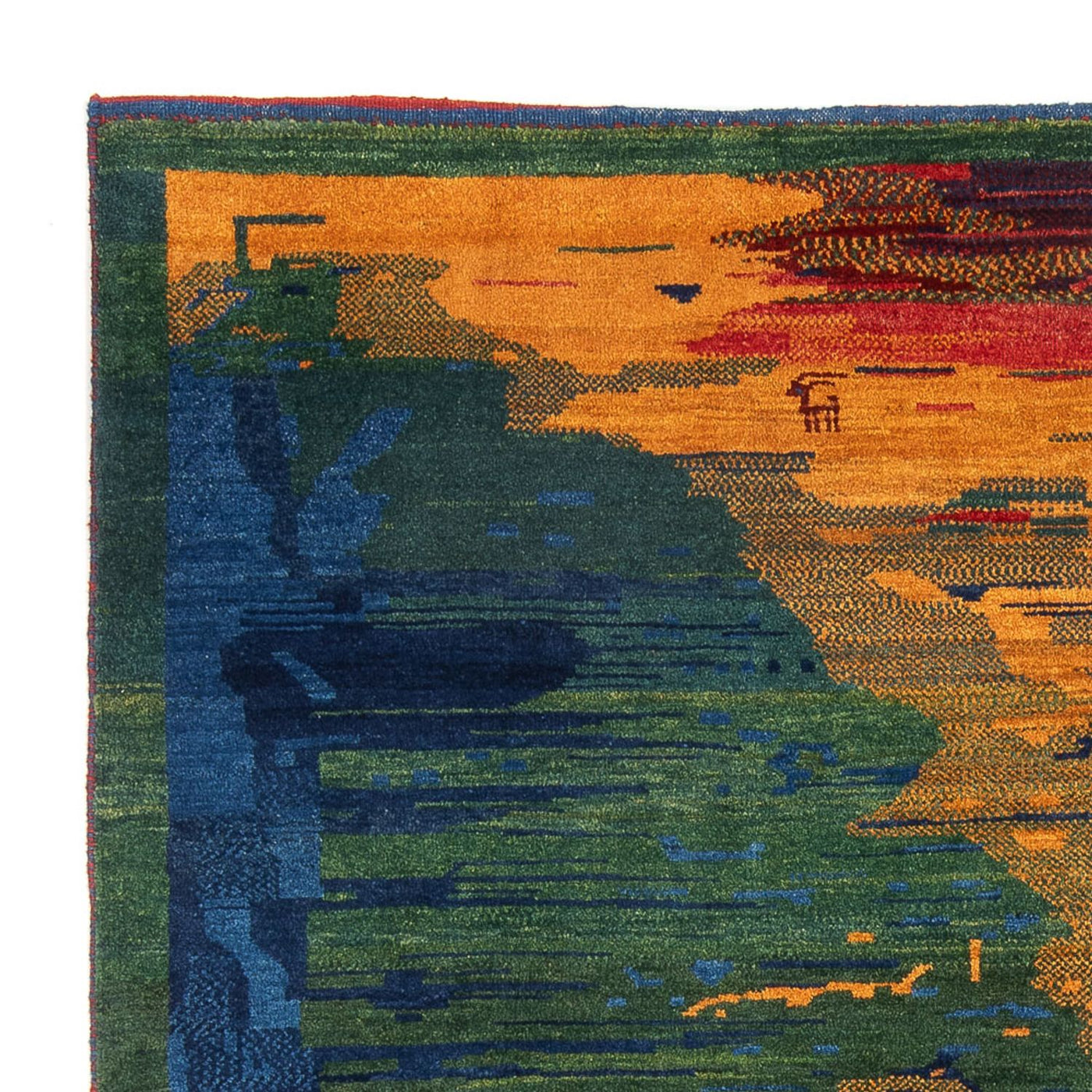 Persian Gabbeh Rug 228x200cm - Perserteppich Wollteppich
