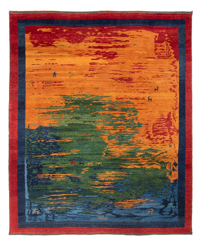 Persian Gabbeh Rug 198x238cm - Perserteppich Wollteppich