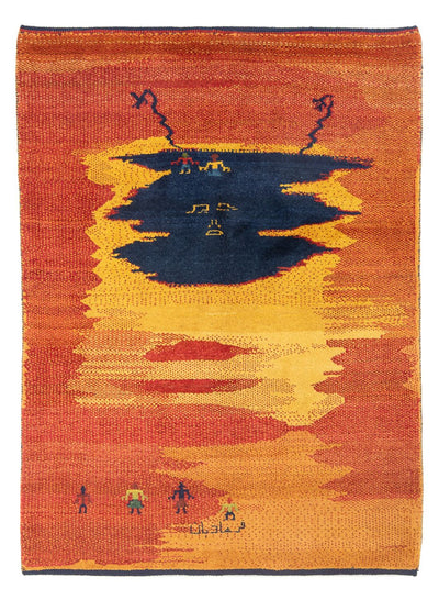 Persian Gabbeh Rug 150x193cm - Perserteppich Wollteppich