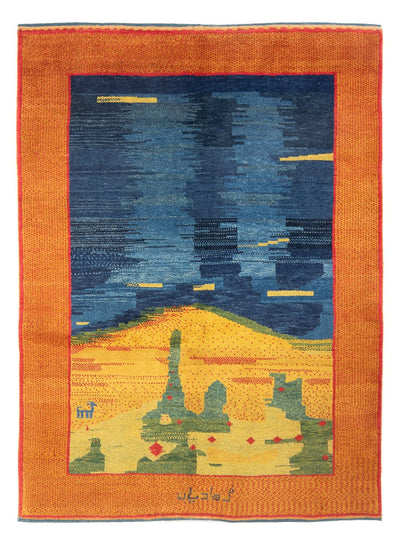 Persian Gabbeh Rug 153x206cm - Perserteppich Wollteppich