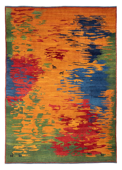 Persian Gabbeh Rug 225x298cm - Perserteppich Wollteppich