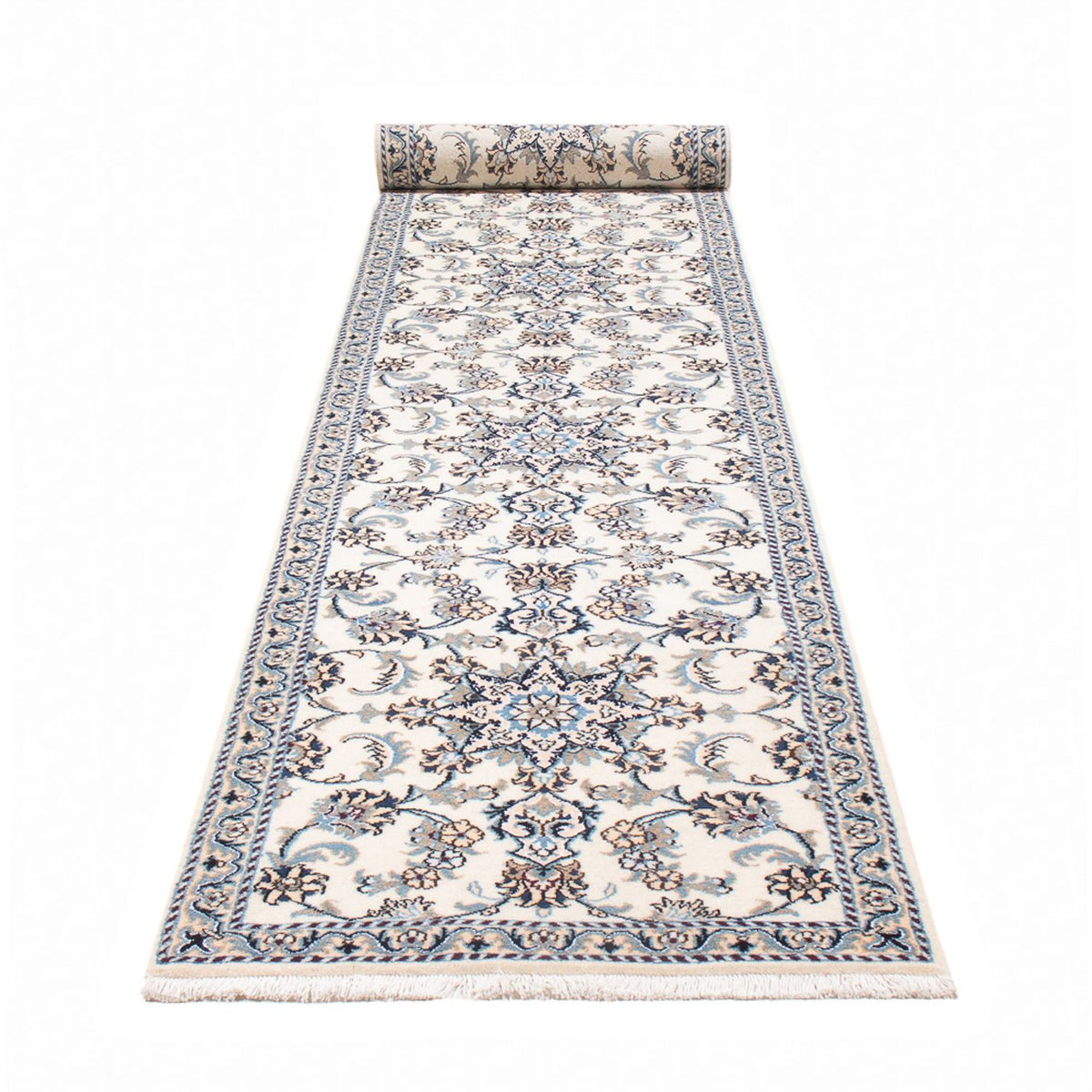 Runner Perser Rug - Nain - 393 x 80 cm - silver