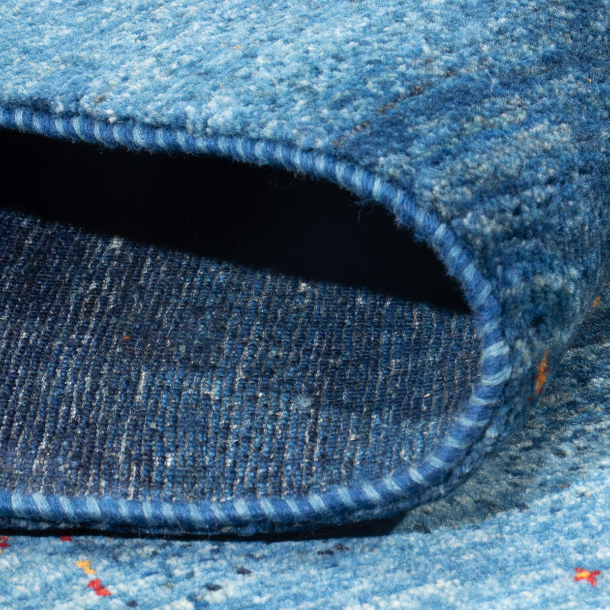 Gabbeh Rug - Loribaft Perser - 241 x 180 cm - sea blue