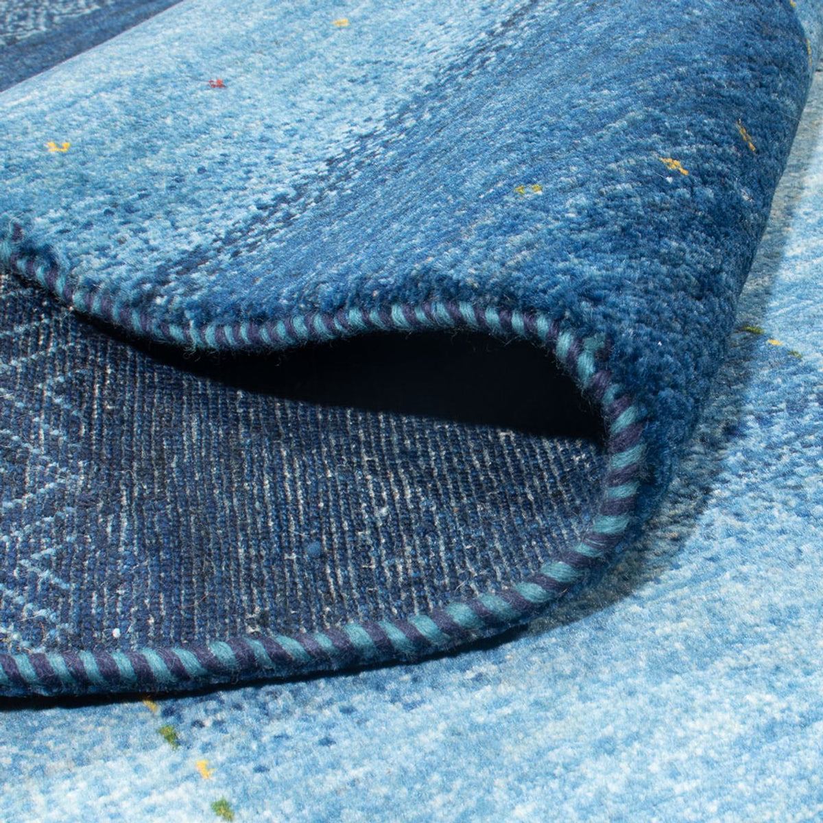 Gabbeh Rug - Loribaft Perser - 286 x 212 cm - sea blue