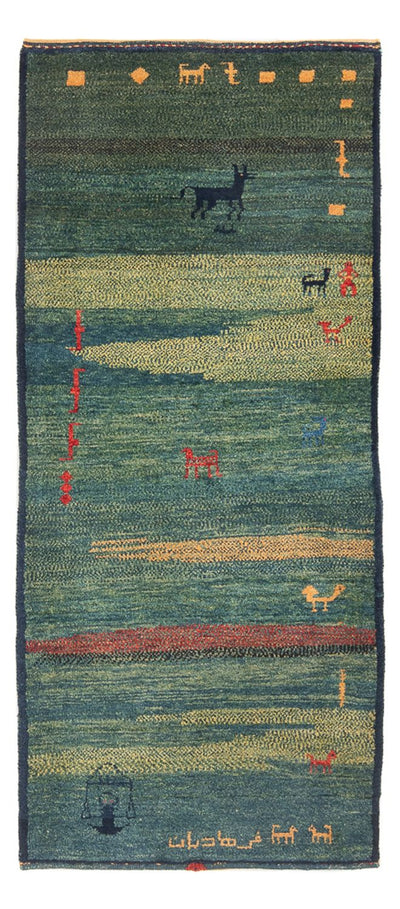 Persian Gabbeh Rug 87x195cm - Perserteppich Wollteppich
