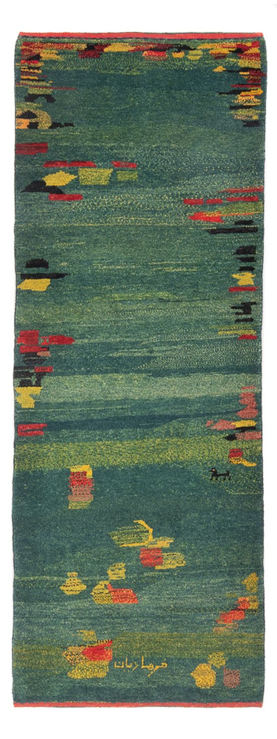 Persian Gabbeh Rug 87x218cm - Perserteppich Wollteppich