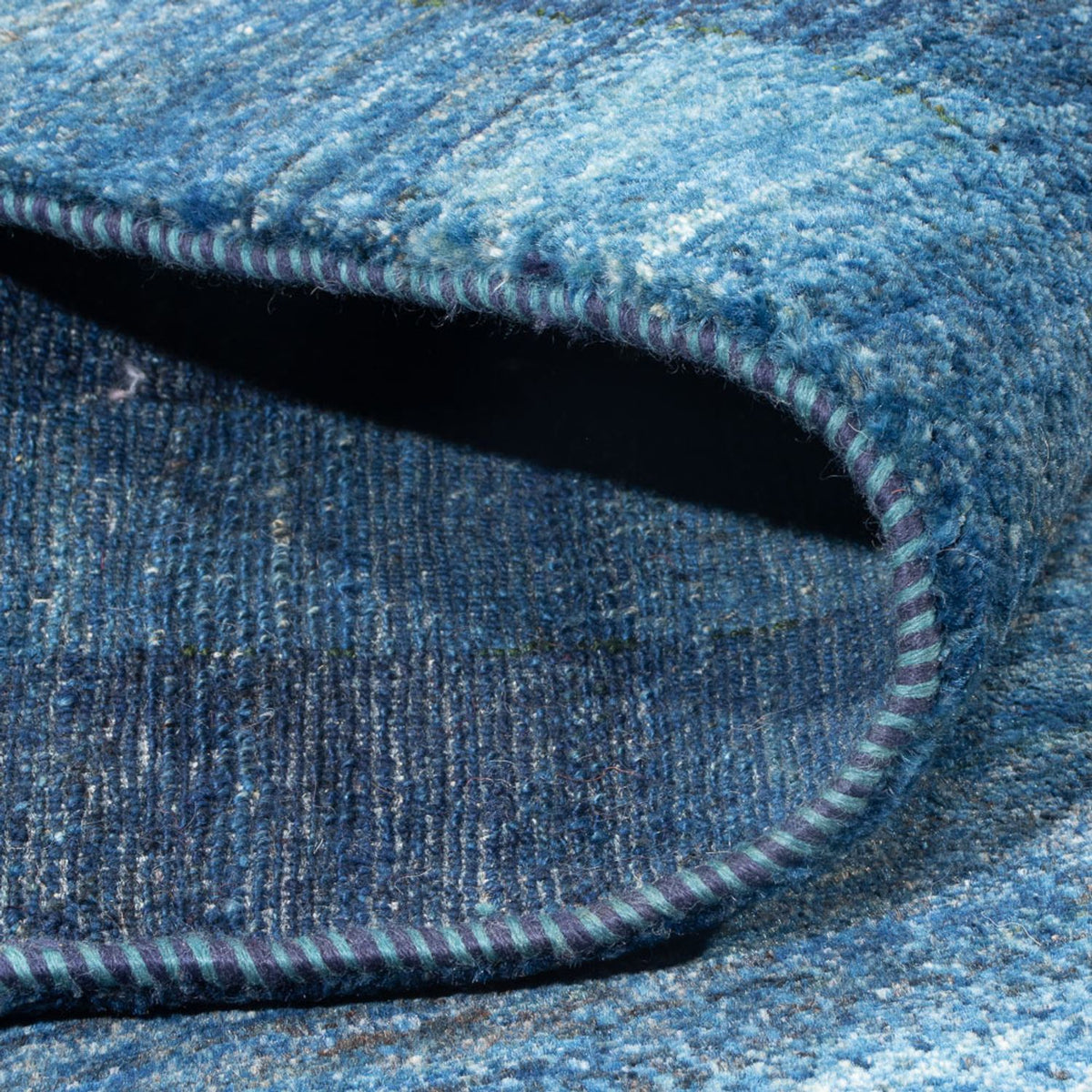 Gabbeh Rug - Loribaft Perser - 225 x 186 cm - sea blue