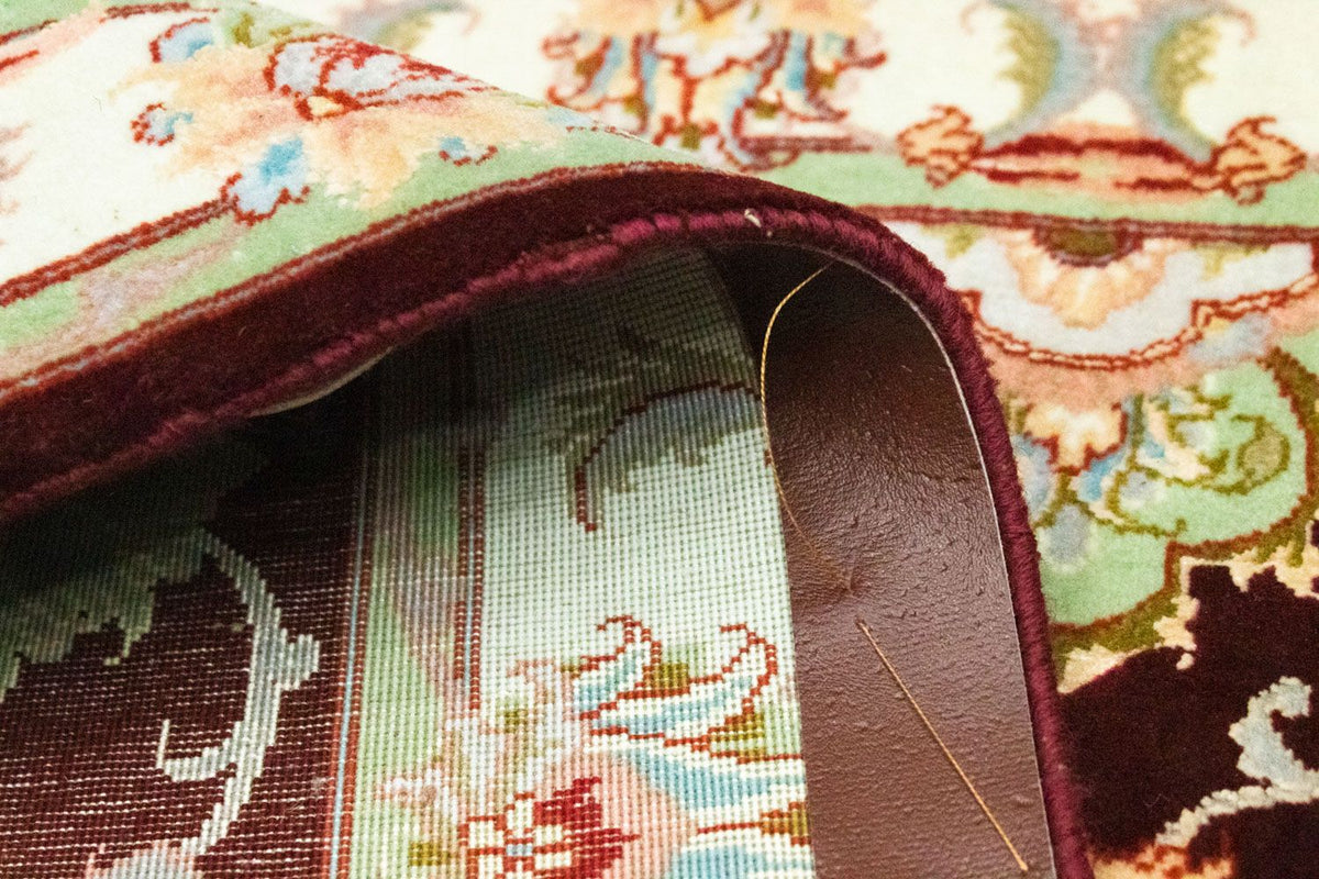 Runner Perser Rug - Tabriz - Royal - 227 x 76 cm - dark red