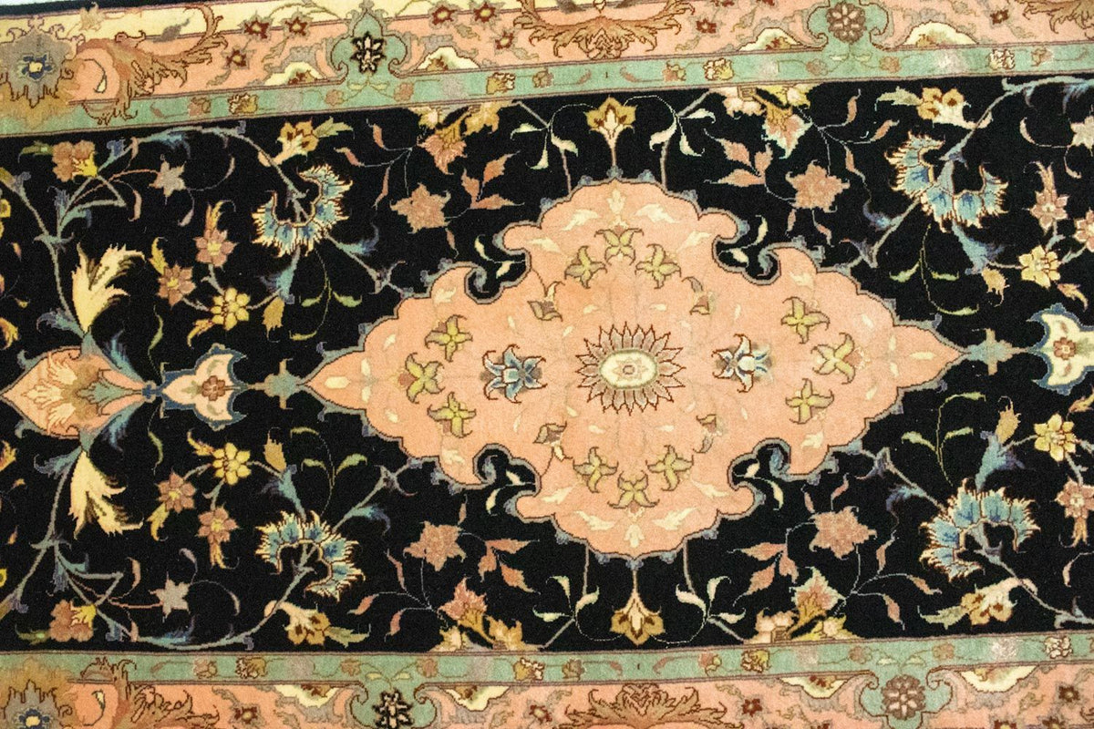 Runner Perser Rug - Tabriz - Royal - 294 x 85 cm - black