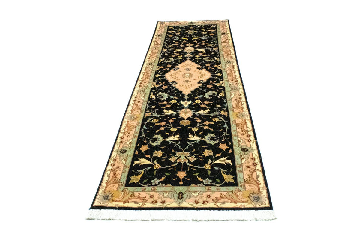 Runner Perser Rug - Tabriz - Royal - 294 x 85 cm - black