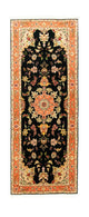 Runner Perser Rug - Tabriz - Royal - 215 x 83 cm - black