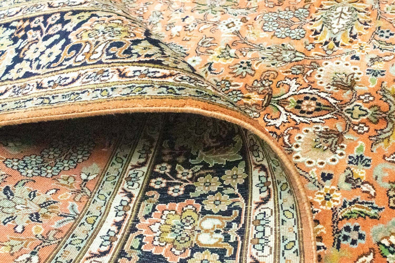 Silk Rug - Kashmir Silk - 181 x 130 cm - rust
